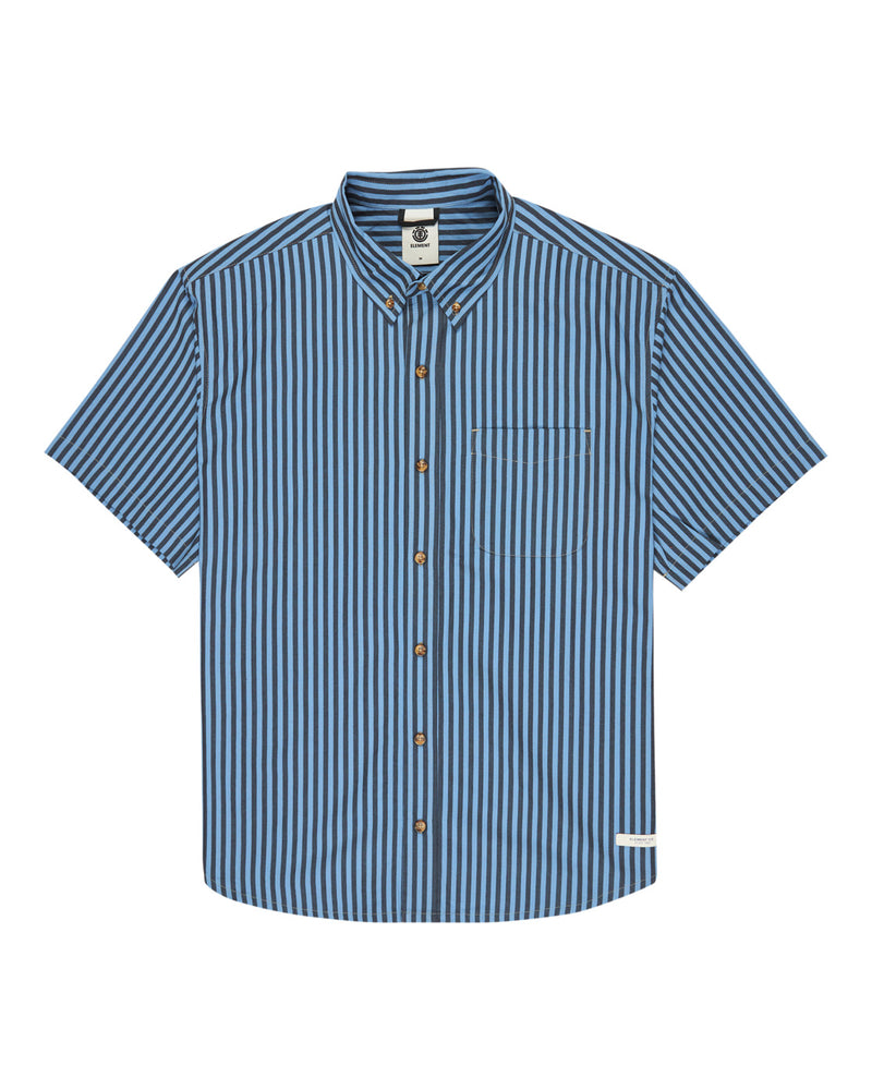 Load image into Gallery viewer, Element Men's Regular Button Down Short Sleeve Shirt Riviera/Offblack ELYWT00196-BLC3
