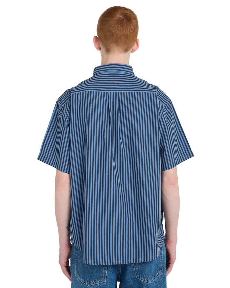 Load image into Gallery viewer, Element Men's Regular Button Down Short Sleeve Shirt Riviera/Offblack ELYWT00196-BLC3
