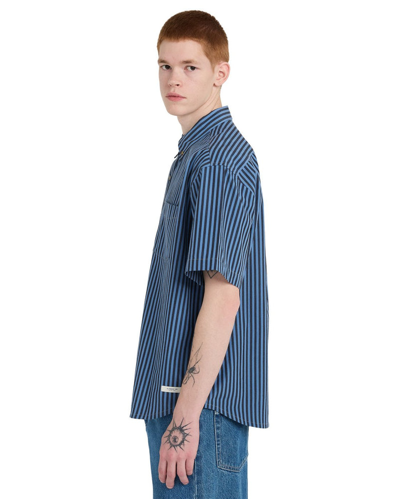 Load image into Gallery viewer, Element Men's Regular Button Down Short Sleeve Shirt Riviera/Offblack ELYWT00196-BLC3

