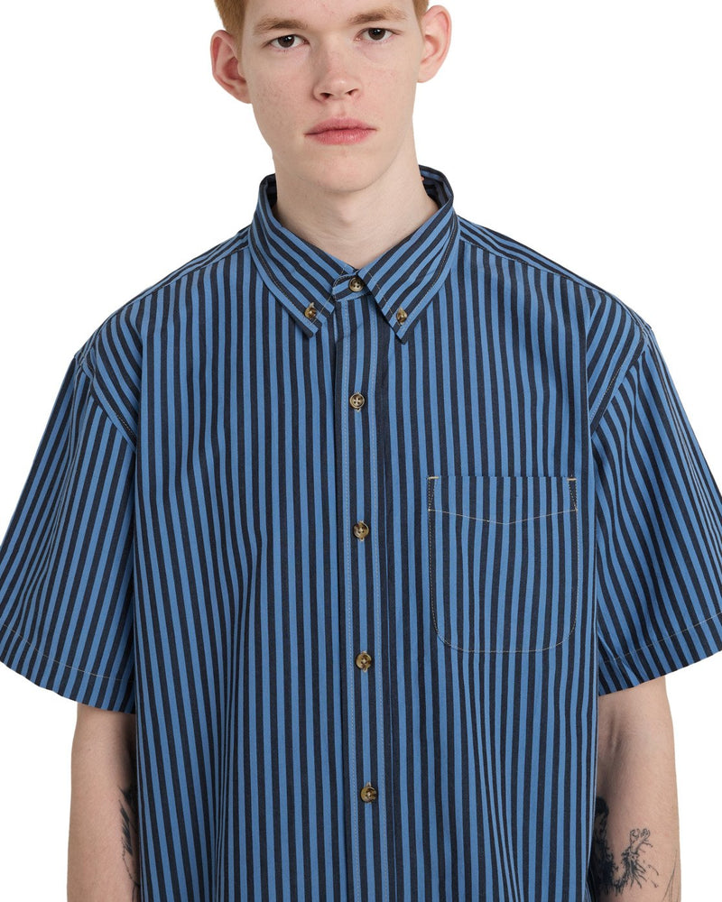 Load image into Gallery viewer, Element Men's Regular Button Down Short Sleeve Shirt Riviera/Offblack ELYWT00196-BLC3
