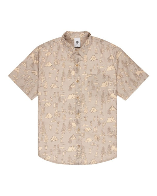Element Men's Regular Classic Printed Short Sleeve Shirt Camp ELYWT00197-SHD7