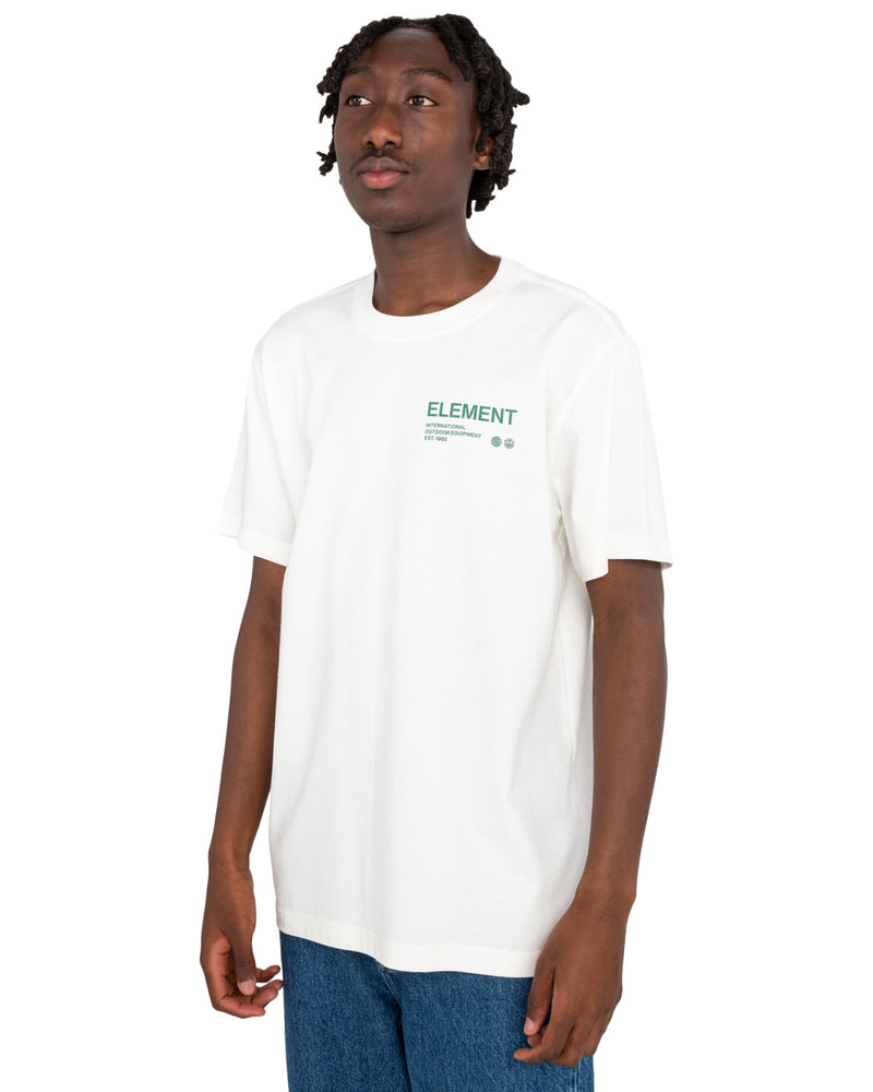Load image into Gallery viewer, Element Men&#39;s Horned Outlook Relaxed Fit T-shirt Egret ELYZT00367-WBS0
