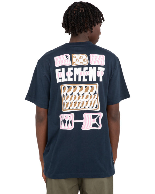 Load image into Gallery viewer, Element Men&#39;s Cells Relax Fit T-shirt Eclipse Navy ELYZT00385-ECN
