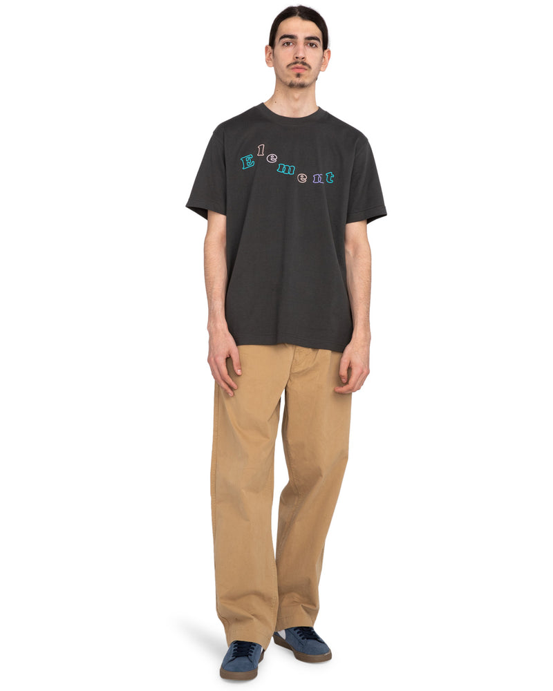 Load image into Gallery viewer, Element Men&#39;s Dawn Relax Fit T-Shirt Off Black ELYZT00387-KTA0
