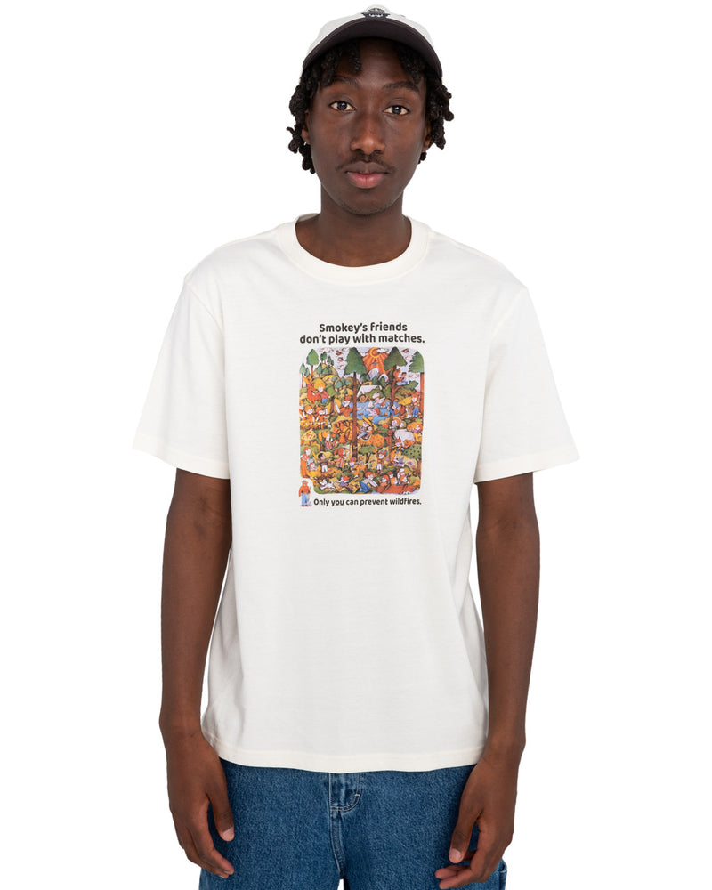Load image into Gallery viewer, Element x Smokey Bear Prevent Men&#39;s T-Shirt Egret ELYZT00391-WBS0
