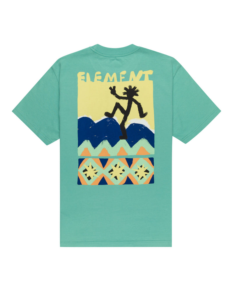 Load image into Gallery viewer, Element Men&#39;s Conquer Relax Fit T-shirt Lagoon ELYZT00398-GKK0
