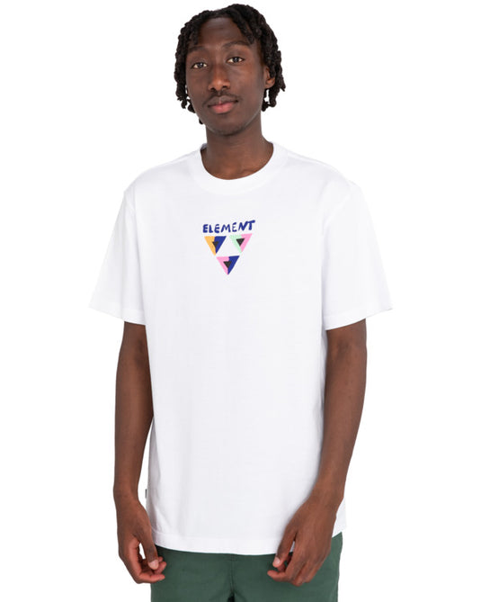 Element Men's Conquer Relax Fit T-shirt Optic White ELYZT00398-WBB0