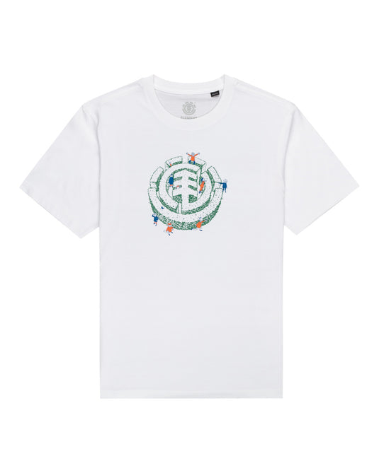 Element Men's Maze Regular Fit T-shirt Optic White ELYZT00406-WBB0