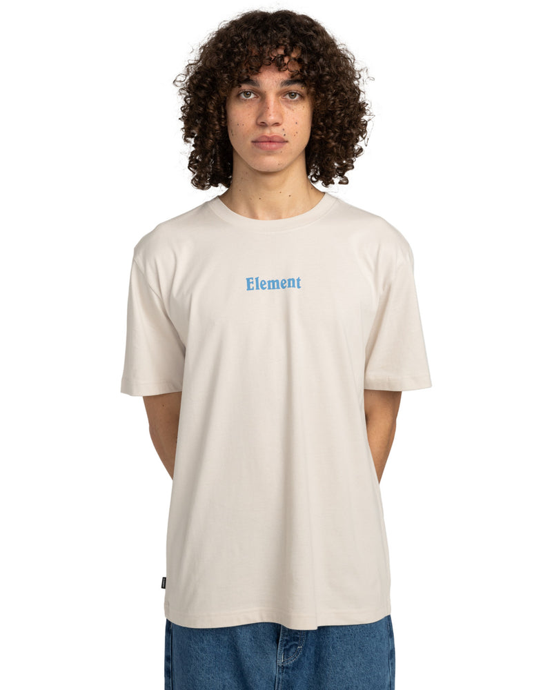 Load image into Gallery viewer, Element Men&#39;s No Rain Short Sleeve T-Shirt Oat Milk ELYZT00509-TEG0

