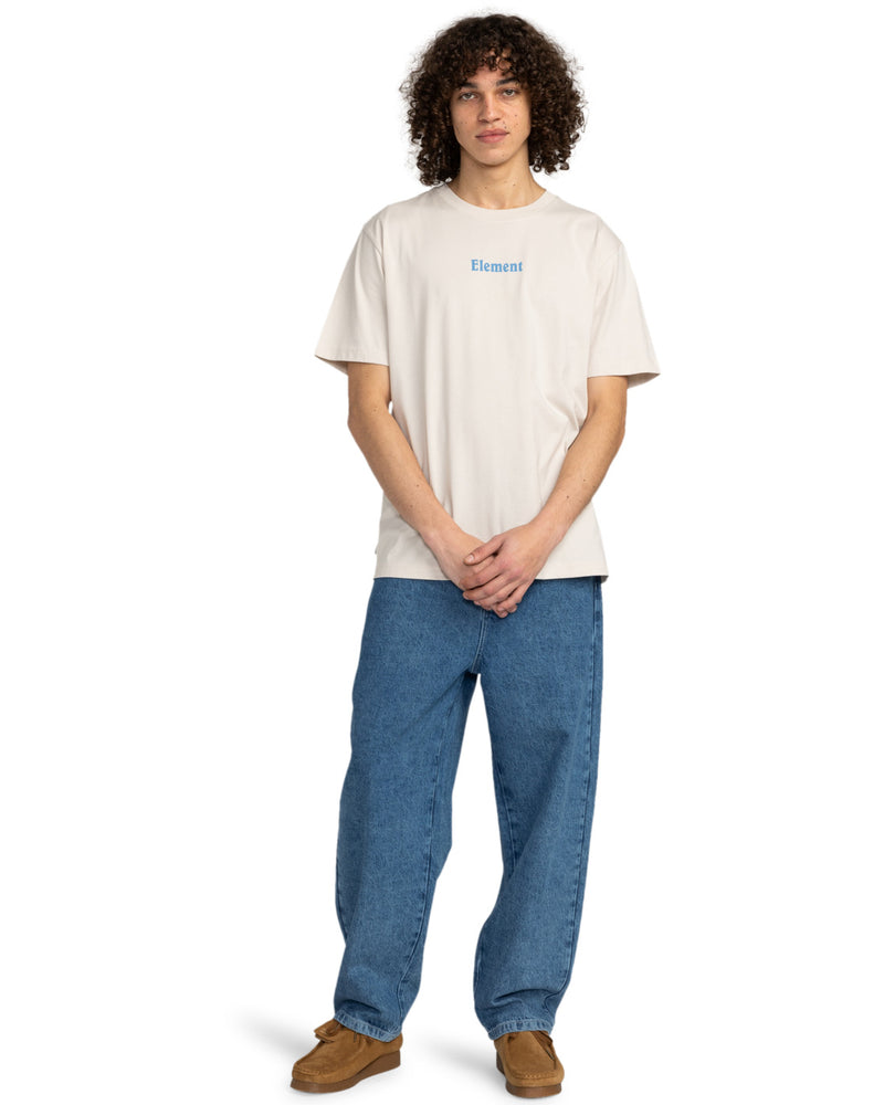 Load image into Gallery viewer, Element Men&#39;s No Rain Short Sleeve T-Shirt Oat Milk ELYZT00509-TEG0

