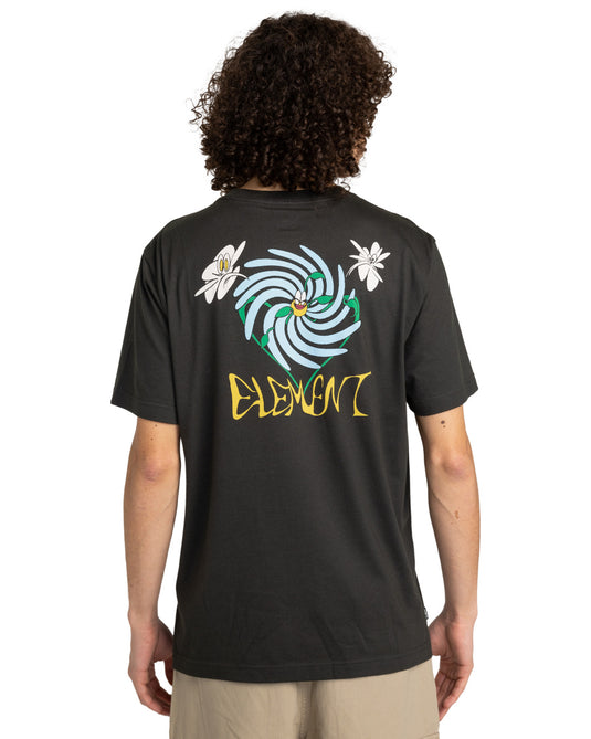 Element Men's Smile Short Sleeve T-Shirt Off Black ELYZT00513-KTA0