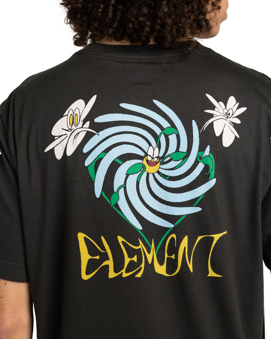 Element Men's Smile Short Sleeve T-Shirt Off Black ELYZT00513-KTA0