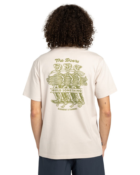 Element Men's Timber Skeleton Gang Short Sleeves T-Shirt Oat Milk ELYZT00517-TEG0