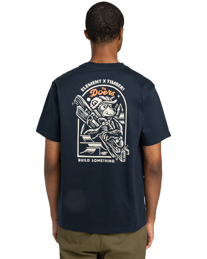 Load image into Gallery viewer, Element Men&#39;s Timber Carry Short Sleeves T-Shirt Eclipse Navy ELYZT00520-ECN
