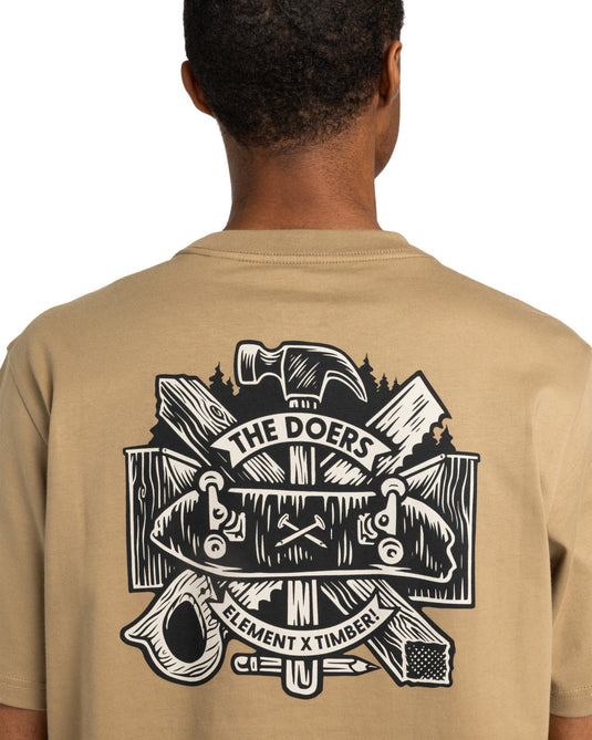 Element Men's Timber Supply Short Sleeve T-Shirt Khaki ELYZT00522-KHA
