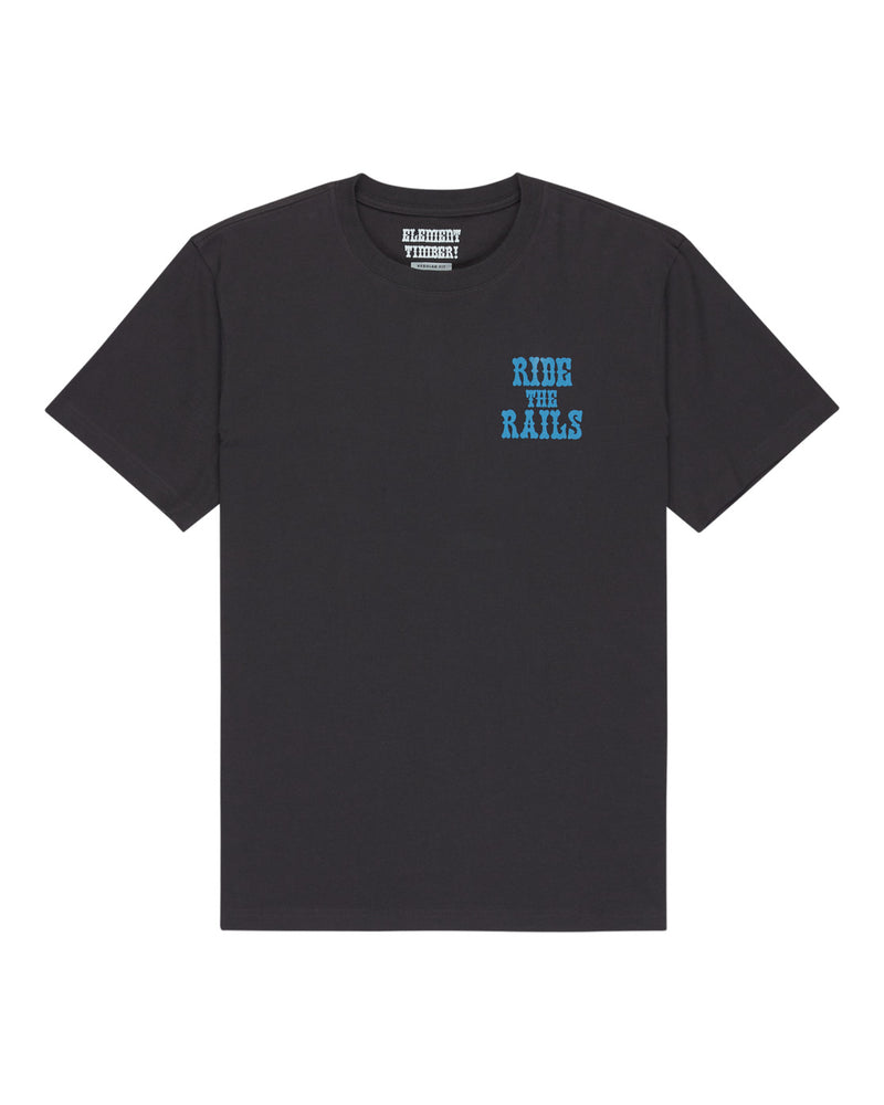 Load image into Gallery viewer, Element Men&#39;s Timber On Track Short Sleeve T-Shirt Off Black ELYZT00575-KTA0
