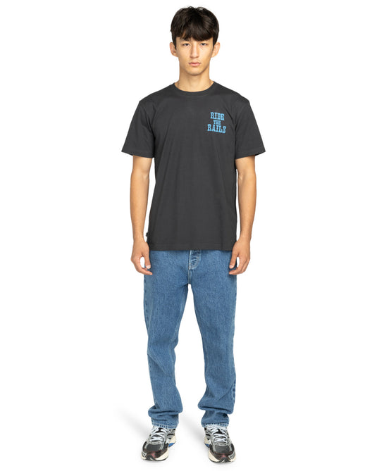Element Men's Timber On Track Short Sleeve T-Shirt Off Black ELYZT00575-KTA0