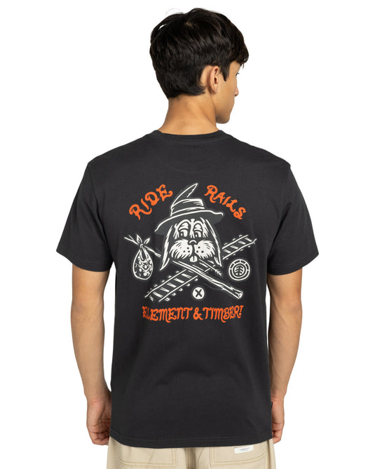 Element Men's Timber Hobos T-Shirt Off Black ELYZT00582-KTA0