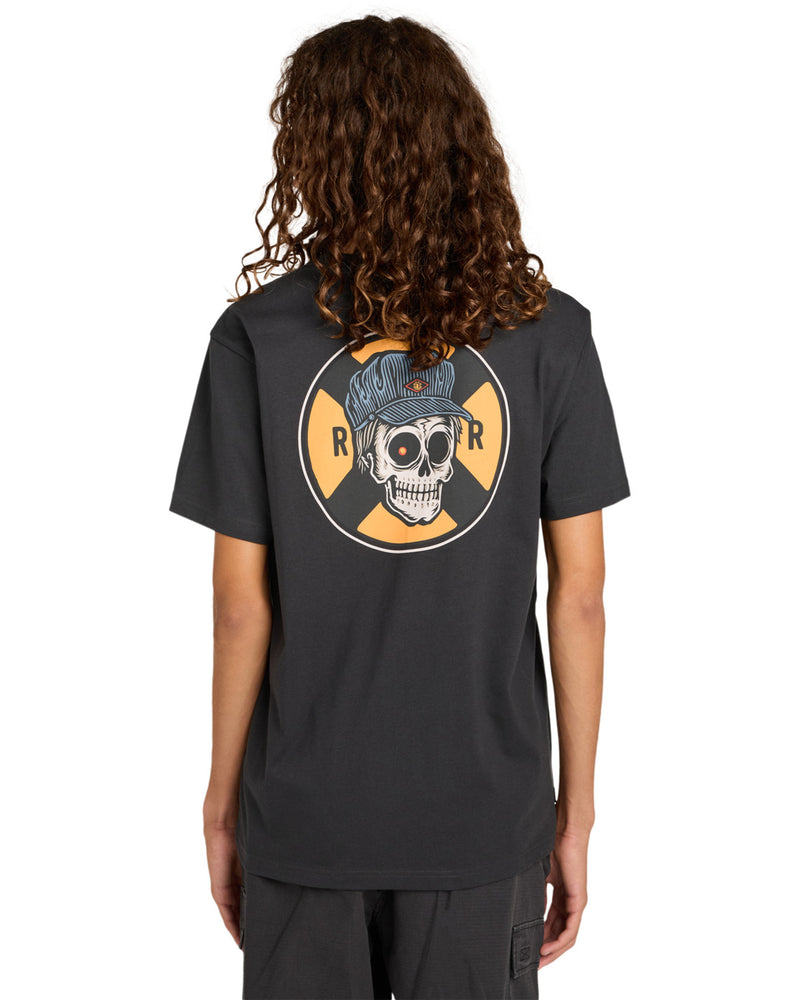 Load image into Gallery viewer, Element Men&#39;s Timber Signs Short Sleeve T-Shirt Off Black ELYZT00586_KTA0

