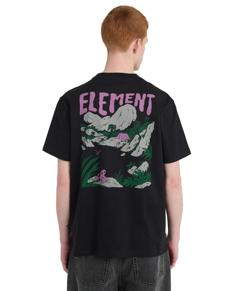 Load image into Gallery viewer, Element Men's Lakeside T-Shirt Off Black ELYZT00628-KTA0
