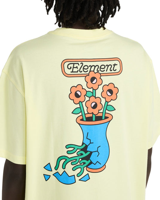 Element Men's Too Wild T-Shirt Wax Yellow ELYZT00643-YDM0