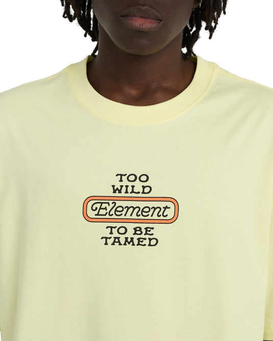 Element Men's Too Wild T-Shirt Wax Yellow ELYZT00643-YDM0