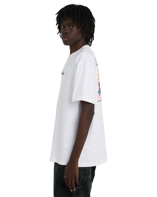 Element Men's World Peace T-Shirt Optic White ELYZT00646-WBB0