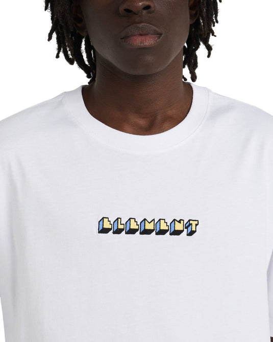 Element Men's World Peace T-Shirt Optic White ELYZT00646-WBB0