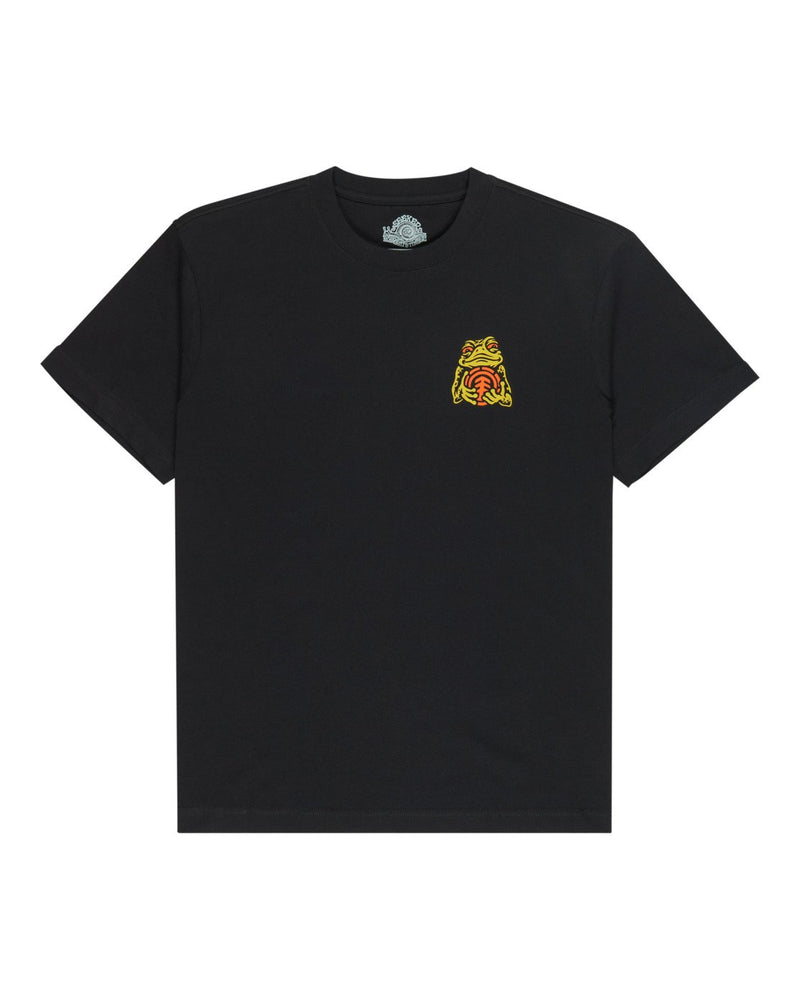 Load image into Gallery viewer, Element Men's Timber The Frog Short Sleeve T-Shirt Off Black ELYZT00654-KTA0
