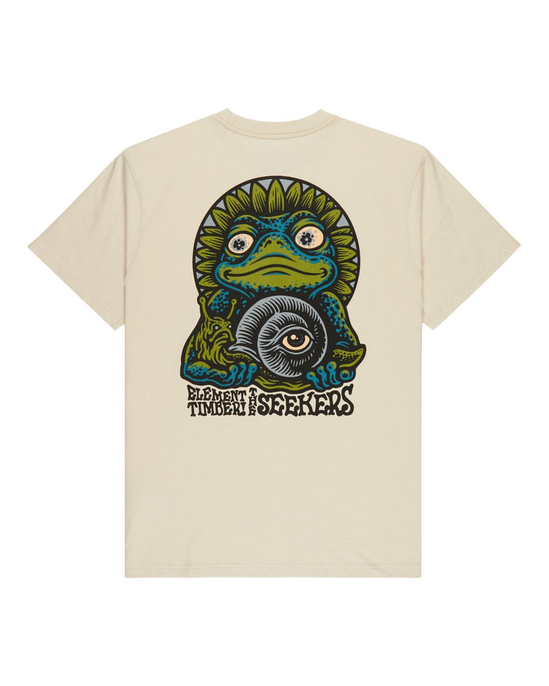 Load image into Gallery viewer, Element Men's Timber The Frog Short Sleeve T-Shirt Oat Milk ELYZT00654-TEG0
