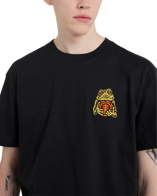 Element Men's Timber The Frog Short Sleeve T-Shirt Off Black ELYZT00654-KTA0