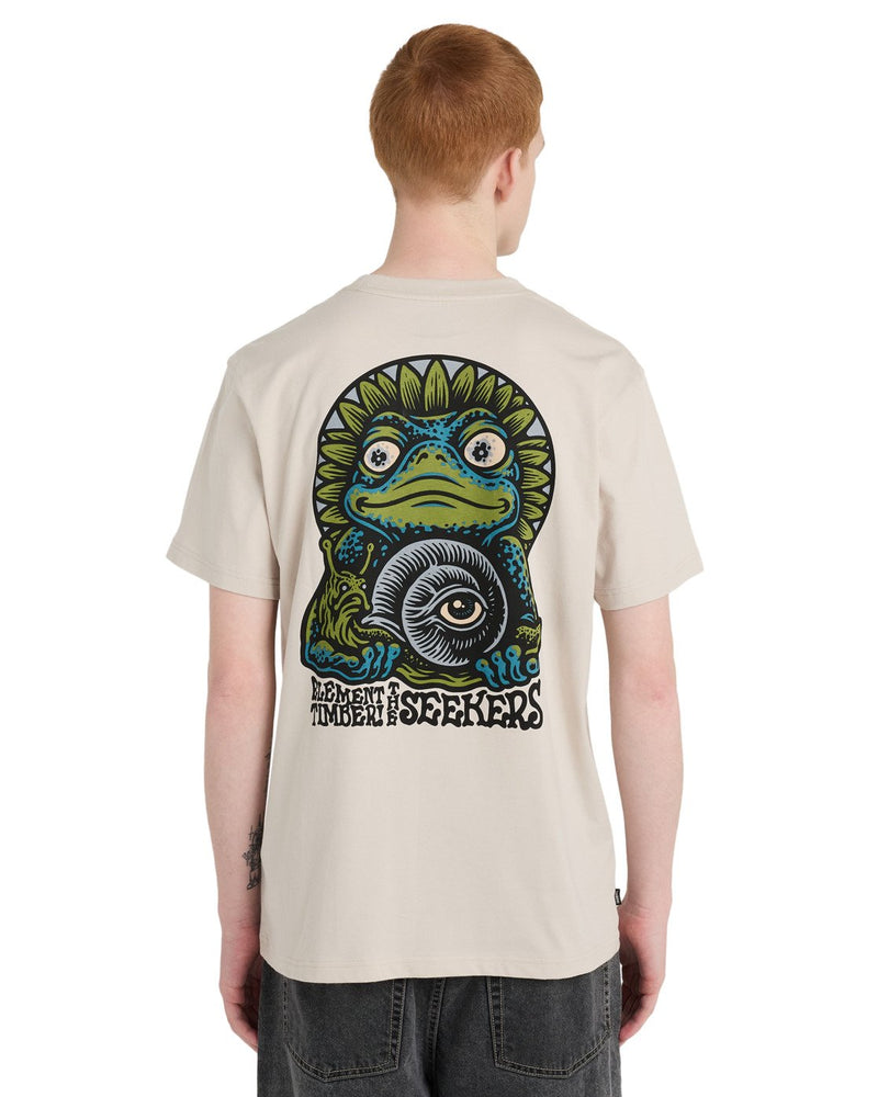 Load image into Gallery viewer, Element Men's Timber The Frog Short Sleeve T-Shirt Oat Milk ELYZT00654-TEG0
