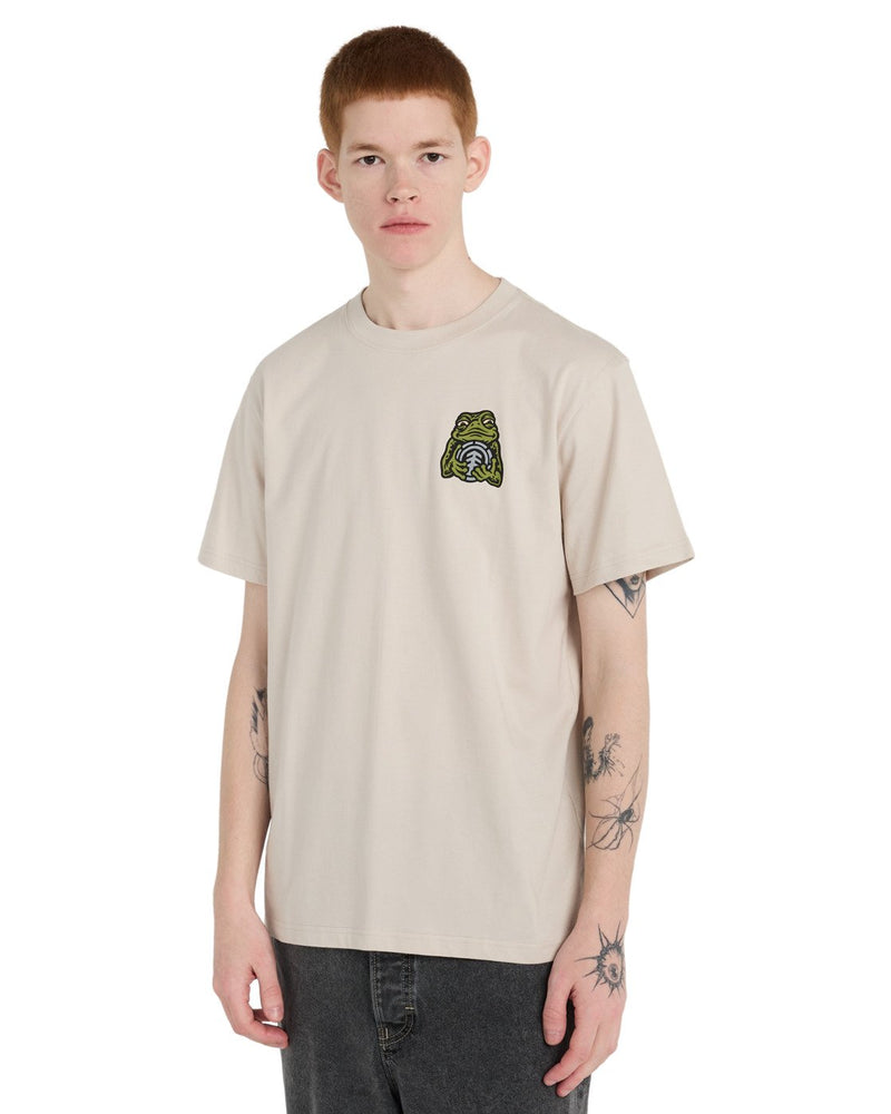 Load image into Gallery viewer, Element Men's Timber The Frog Short Sleeve T-Shirt Oat Milk ELYZT00654-TEG0
