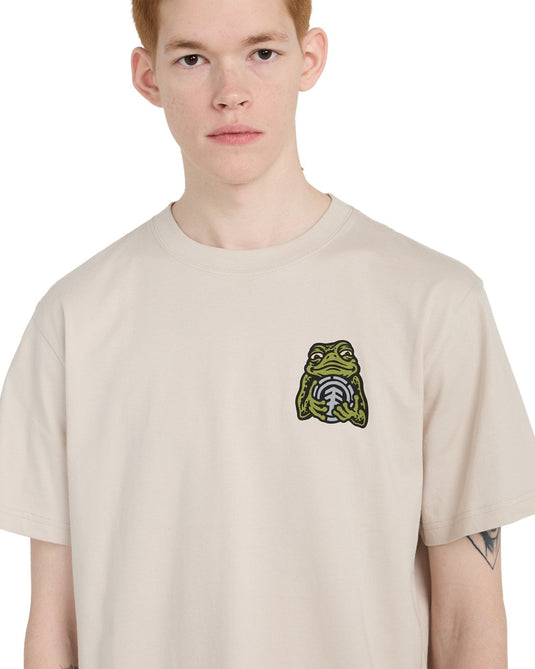 Element Men's Timber The Frog Short Sleeve T-Shirt Oat Milk ELYZT00654-TEG0