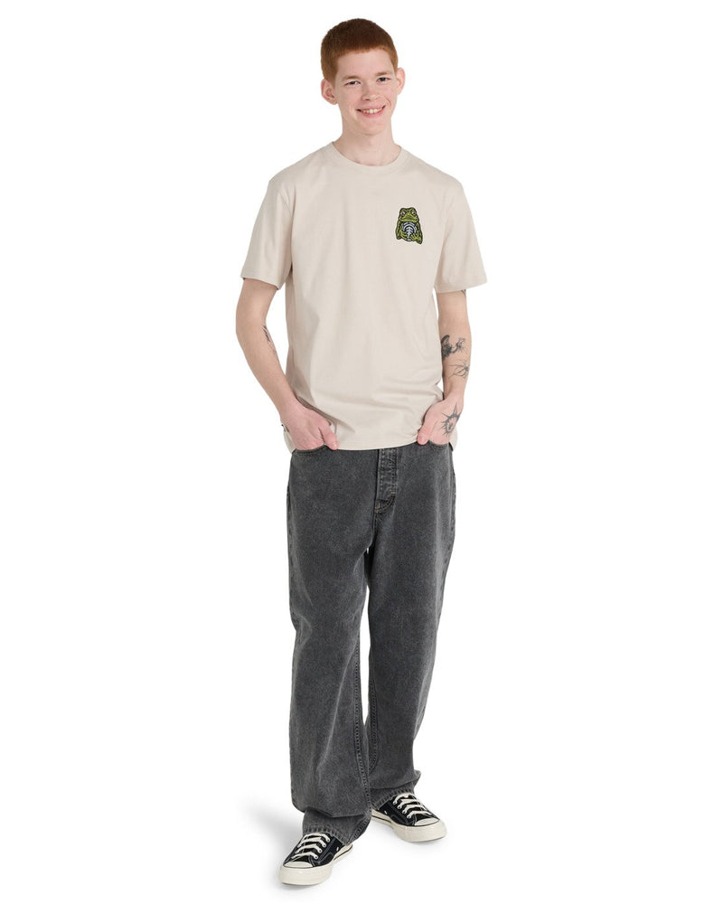 Load image into Gallery viewer, Element Men's Timber The Frog Short Sleeve T-Shirt Oat Milk ELYZT00654-TEG0
