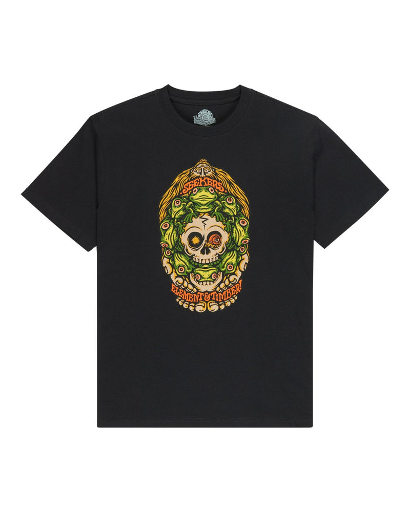 Load image into Gallery viewer, Element Men's Timber Orbit Short Sleeve T-Shirt Off Black ELYZT00655-KTA0

