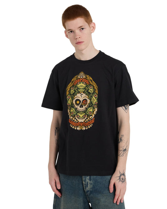 Element Men's Timber Orbit Short Sleeve T-Shirt Off Black ELYZT00655-KTA0