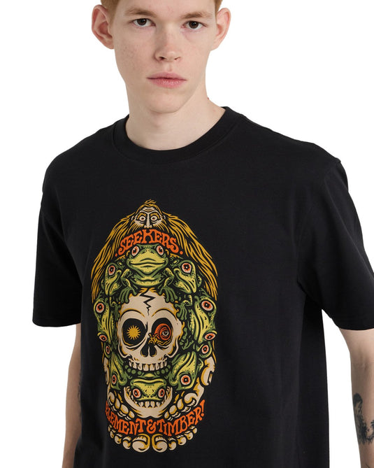 Element Men's Timber Orbit Short Sleeve T-Shirt Off Black ELYZT00655-KTA0