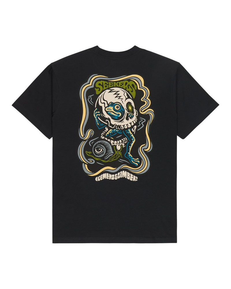 Load image into Gallery viewer, Element Men's Timber Hermit Short Sleeve T-Shirt Off Black ELYZT00656-KTA0
