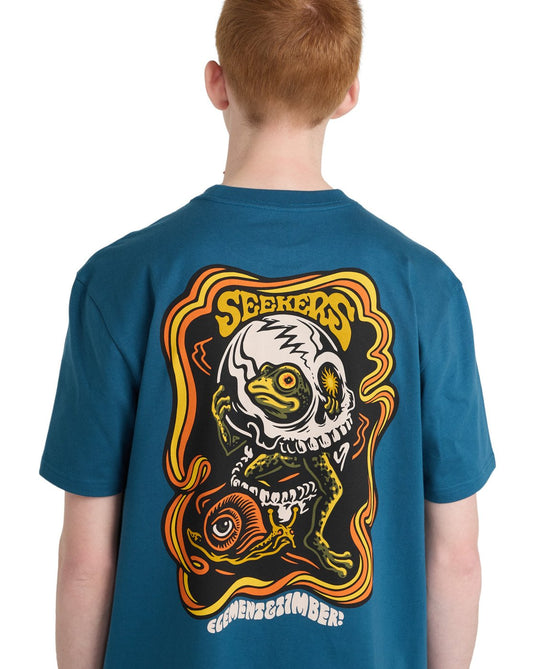 Element Men's Timber Hermit Short Sleeve T-Shirt Mallard Blue ELYZT00656-BQH0