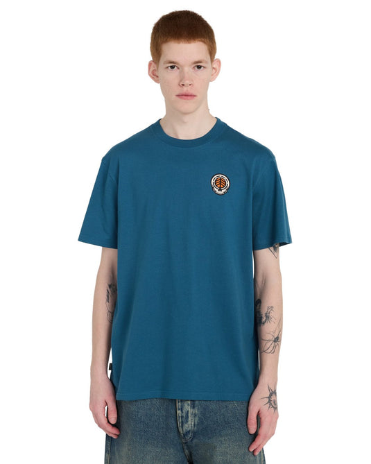 Element Men's Timber Hermit Short Sleeve T-Shirt Mallard Blue ELYZT00656-BQH0