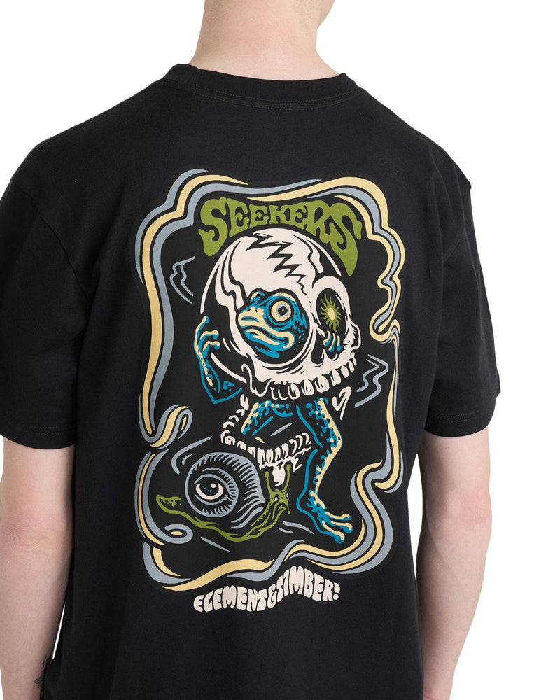 Load image into Gallery viewer, Element Men's Timber Hermit Short Sleeve T-Shirt Off Black ELYZT00656-KTA0
