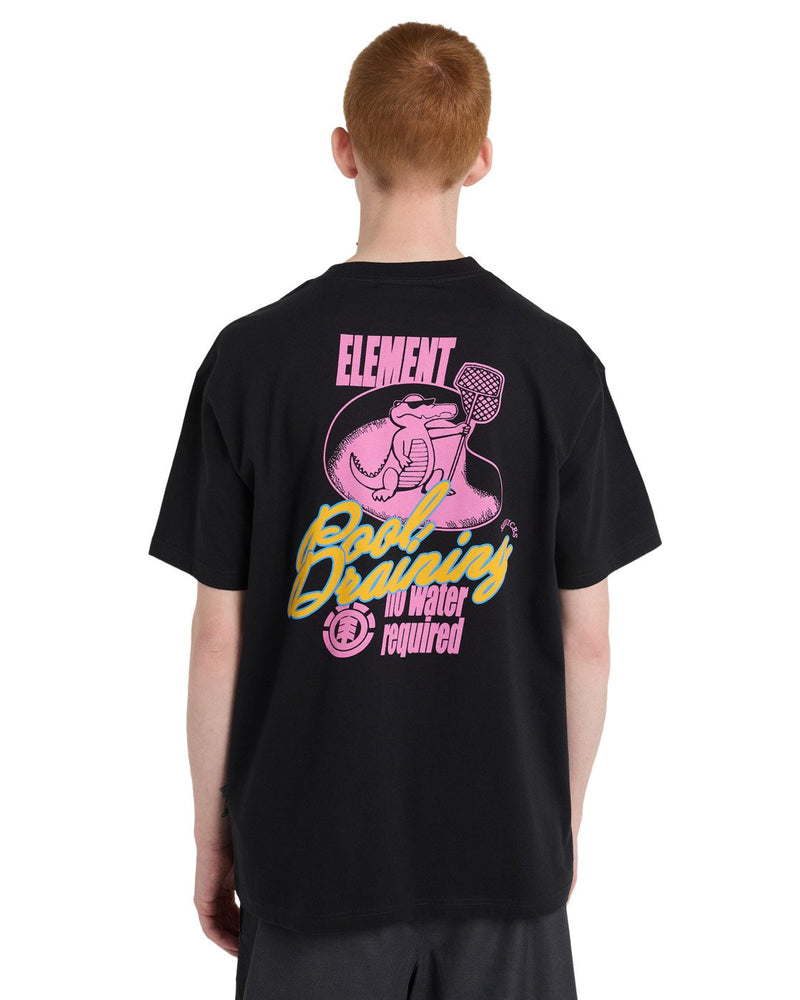 Load image into Gallery viewer, Element Men's Pool Draining T-Shirt Off Black ELYZT00662-KTA0
