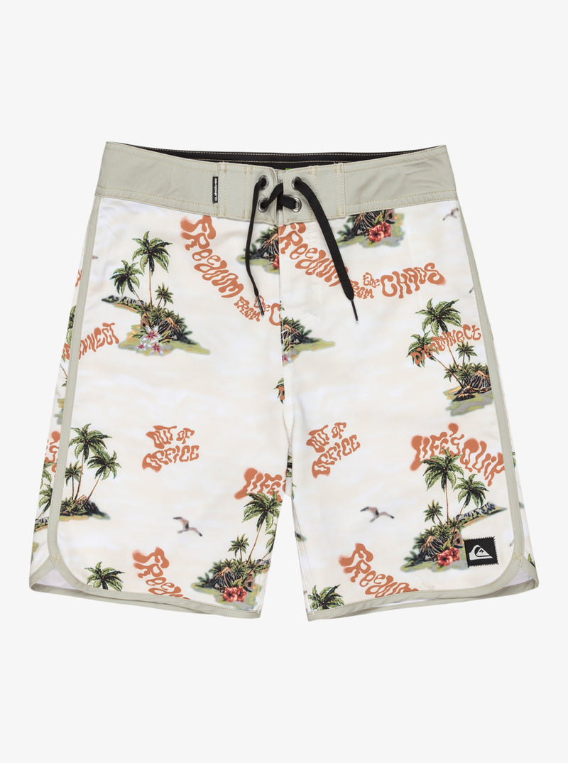 Load image into Gallery viewer, Quiksilver Kids&#39; Surfsilk Scallop 17&quot; Boardshorts (8-16 Years) Abbey Stone Naturama EQBBS03710-THQ6
