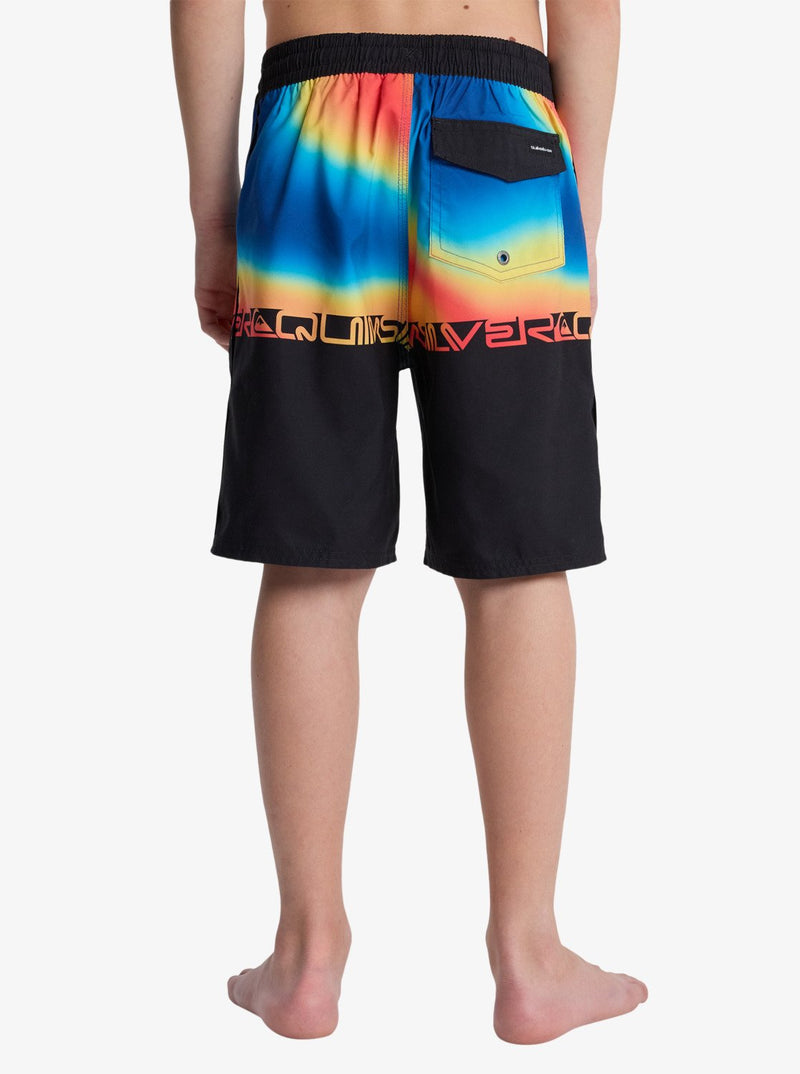 Load image into Gallery viewer, Quiksilver Kids' Everyday Half Jam 17" Boardshorts (8-14 Years) Black Wordblock EQBBS03742-KVJ6
