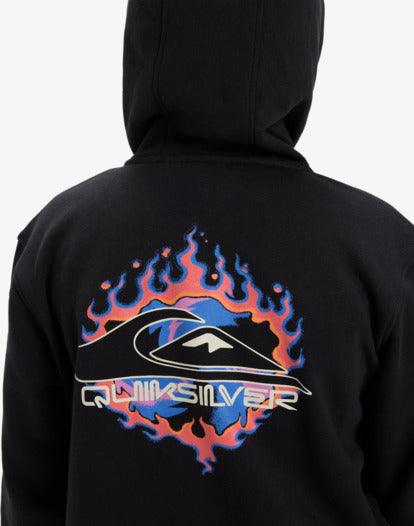 Load image into Gallery viewer, Quiksilver Kids&#39; Graphic (8-16) Full Zip Hoodie Black EQBFT03958-KVJ0
