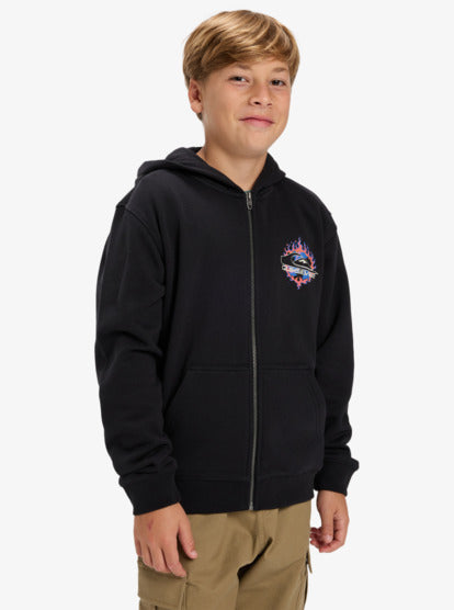 Quiksilver Kids' Graphic (8-16) Full Zip Hoodie Black EQBFT03958-KVJ0