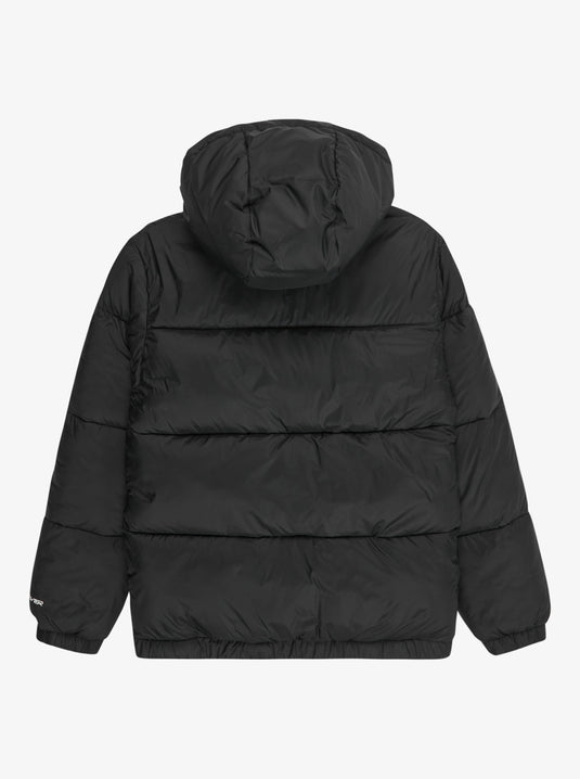 Quiksilver Kid's Cold Days Hooded Puffer Jacket (8-16) Black EQBJK03343_KVJ0