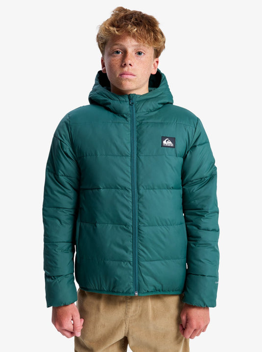 Quiksilver Kid's Scaly Reversible Hooded Insulator Jacket (8-16) Trekking Green EQBJK03347-TKR