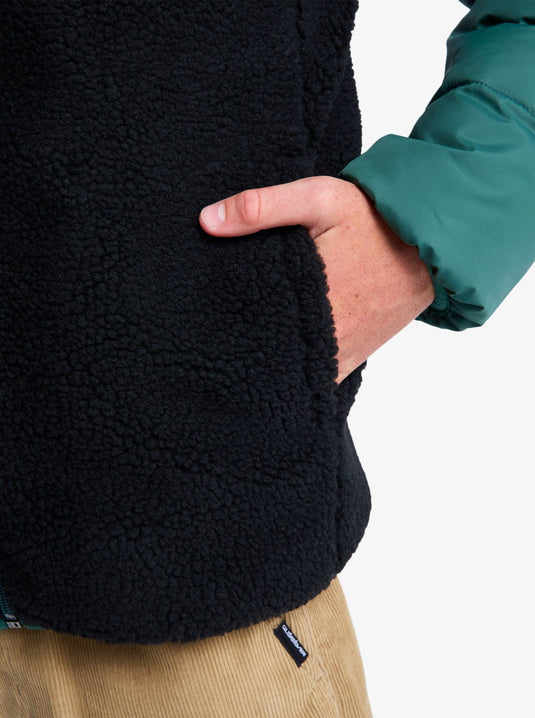 Quiksilver Kid's Scaly Reversible Hooded Insulator Jacket (8-16) Trekking Green EQBJK03347-TKR